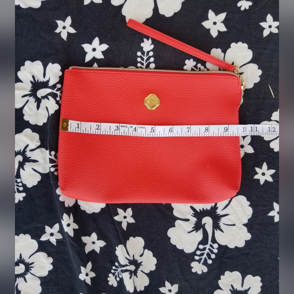 Red Shiseido Wristlet Pouch. Perfect Condition.